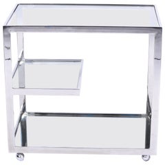 Jules Heumann for Metropolitan Chrome Bar Cart, 1960s
