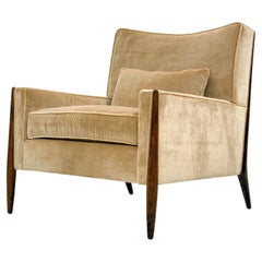 Jules Heumann Lounge Chair in Apricot Velvet