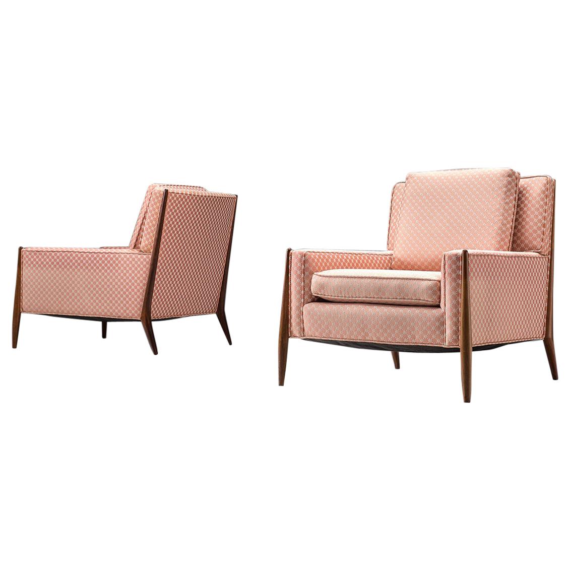 Jules Heumann Pair of Pink Lounge Chairs For Sale at 1stDibs