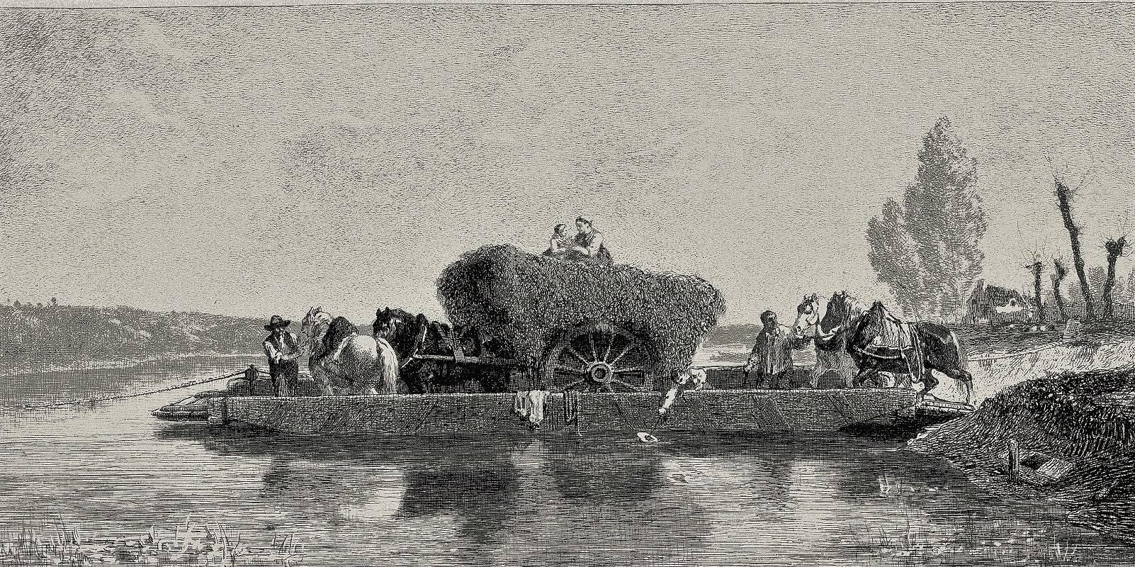 A Horse Ferry on the Seine.