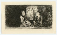 "Ivoire et Céladons" eau-forte originale