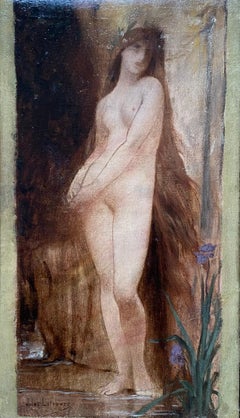 Symbolist female nude, study for Ondine