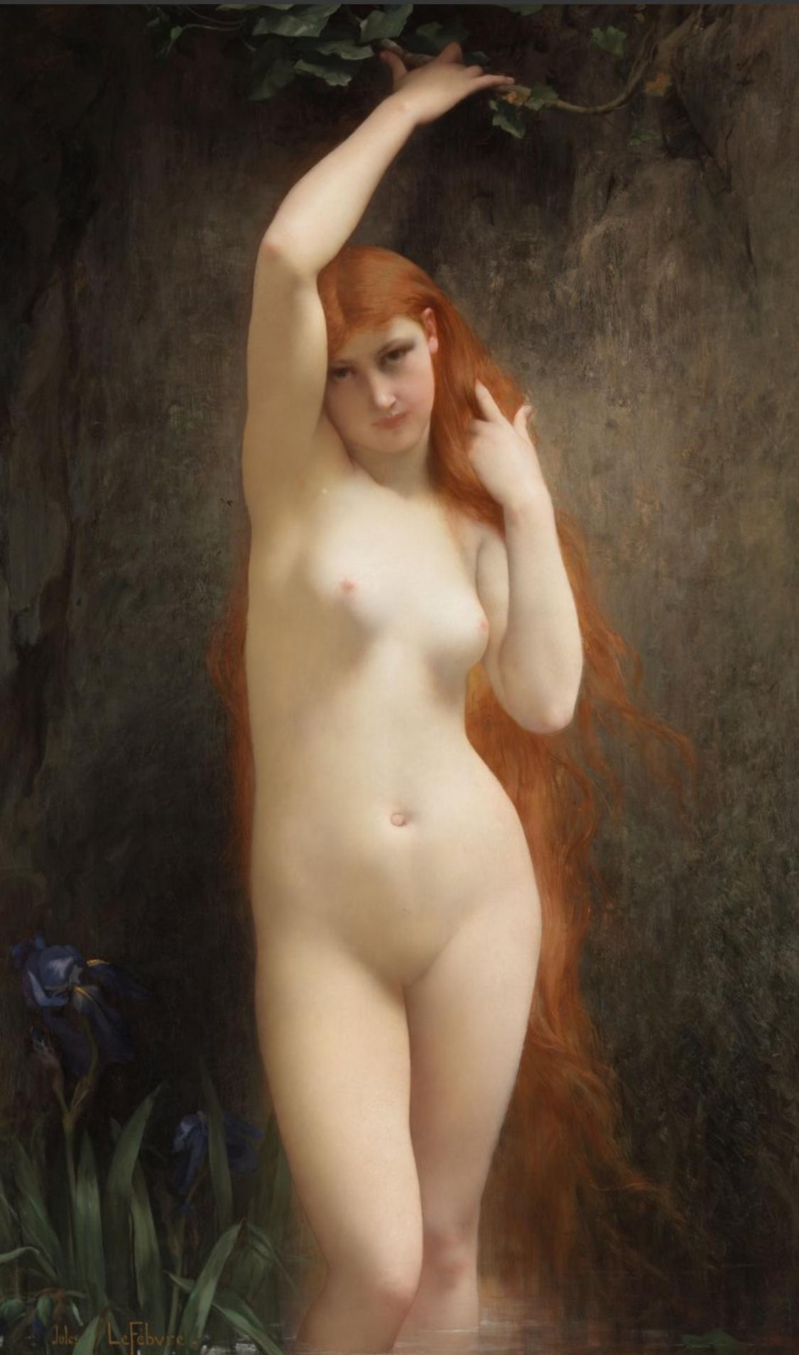 Symbolist female nude, study for Ondine 3