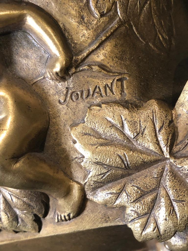 Pflanzgefäß aus Bronze von Dor Bronze von Jules Jouant, Frankreich (Art nouveau) im Angebot