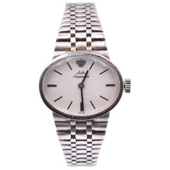 Jules Jurgensen Montre ovale en or blanc 14 carats