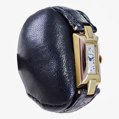 Jules Jurgensen 18Kt Solid Yellow & Rose Gold Art Deco Ladies Watch circa 1930's