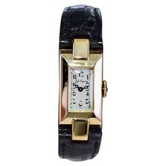 Reloj Art Déco de señora Jules Jurgensen de oro amarillo y rosa macizo de 18 quilates circa años 30