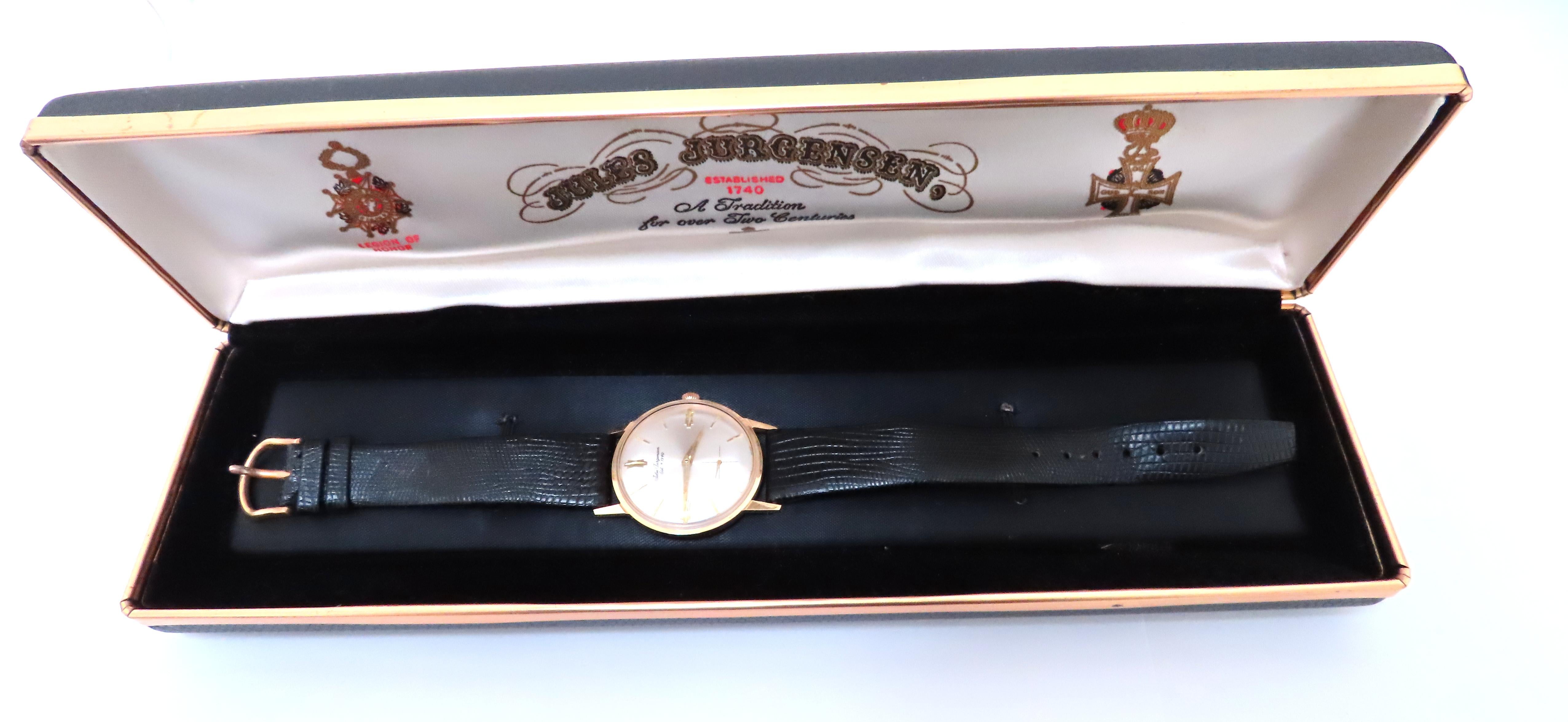 Jules Jurgensen Authentische Mintschachtel & Papiere Original 17J 14KT Gold 2