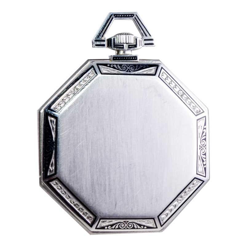 Jules Jurgensen / Platinum / Men's Pocket Watch / Octagon Art Deco Style 1