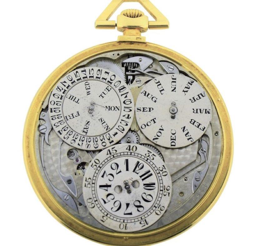 Women's or Men's Jules Jurgensen Pocket Digital Time Calendar Watch