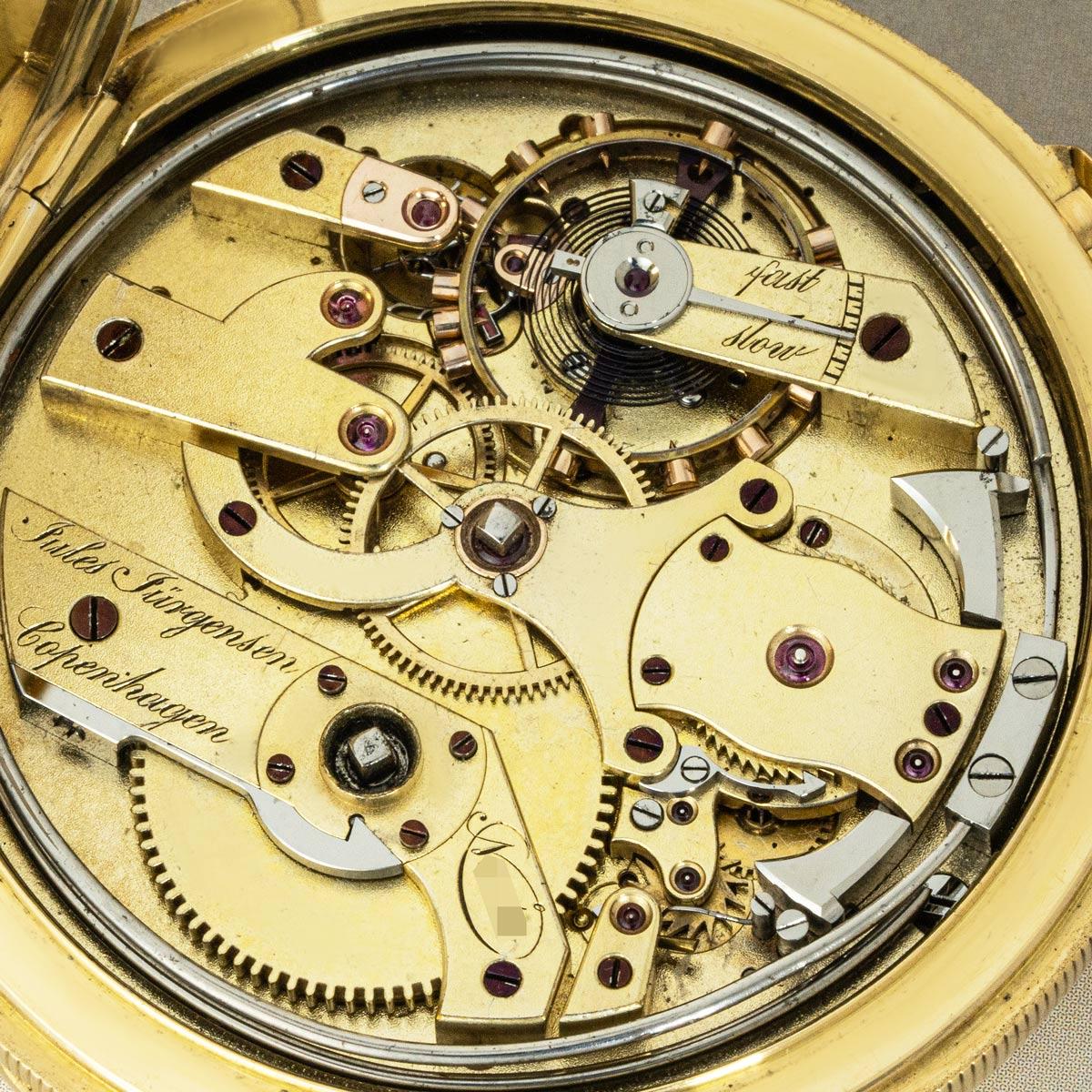 Jules Jurgensen Rare Gold Full Hunter Keywind Five Minute Repeater C1850 For Sale 2