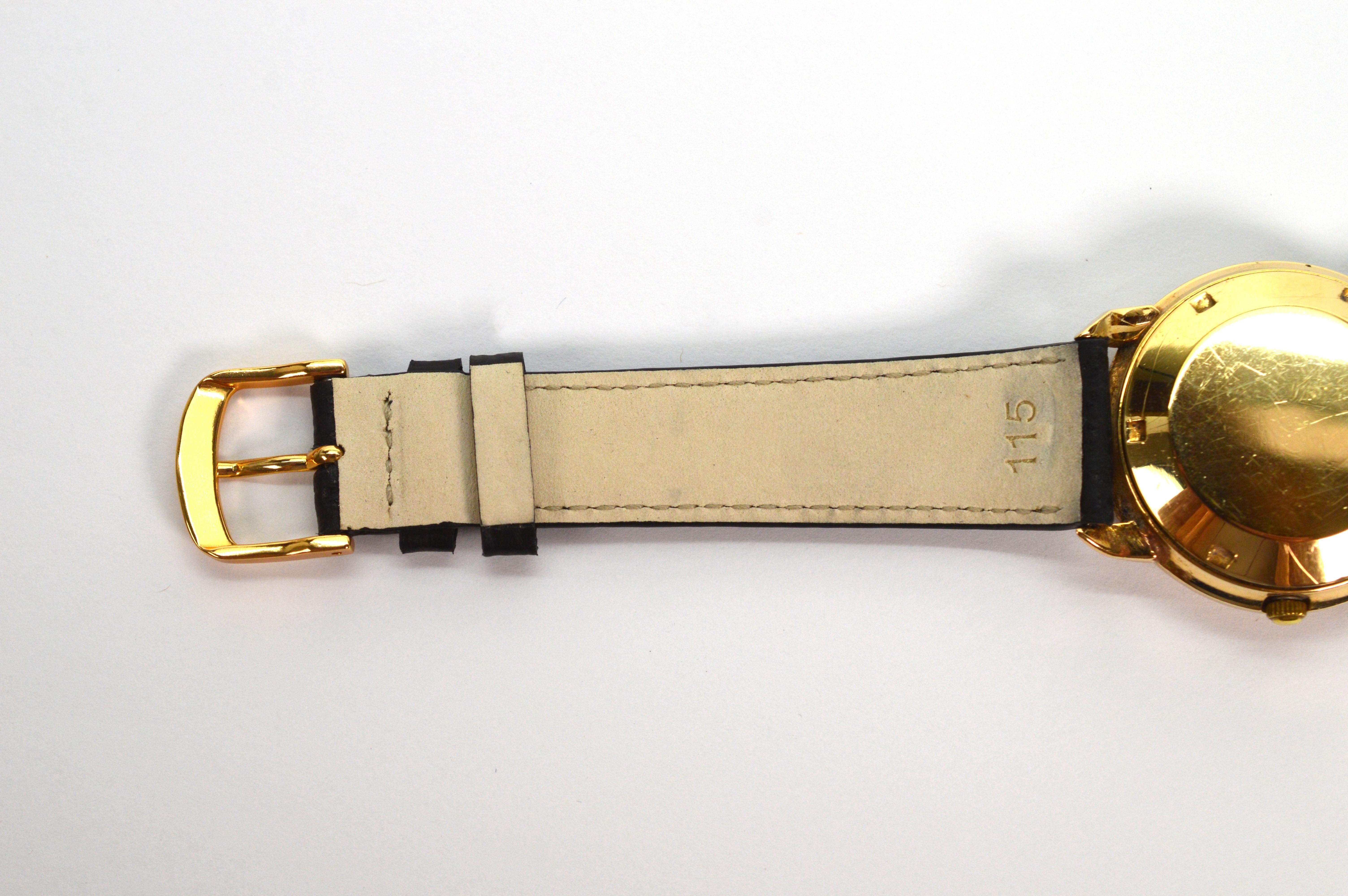 Jules Jurgensen Retro 14 Karat Yellow Gold Men's Dress Watch For Sale 4