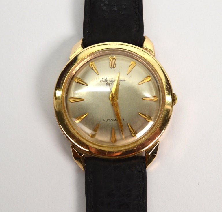 Jules Jurgensen Retro 14 Karat Yellow Gold Men's Dress Watch at 1stDibs |  jules jurgensen watch, 394428 02, jules watch