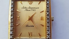 Jules Jurgensen Vintage 1970s Unisex Watch Gold and Diamonds