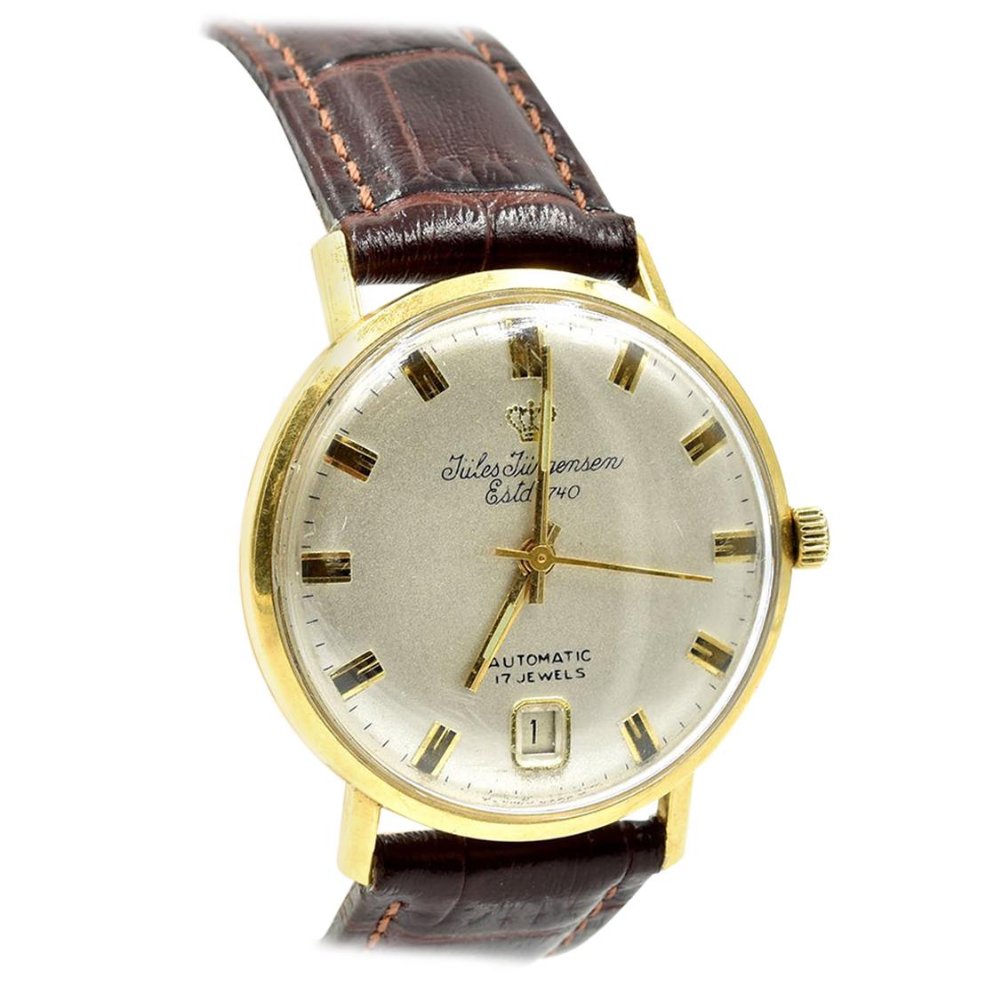 Jules Jurgensen Yellow Gold Automatic Wristwatch at 1stDibs | jules ...