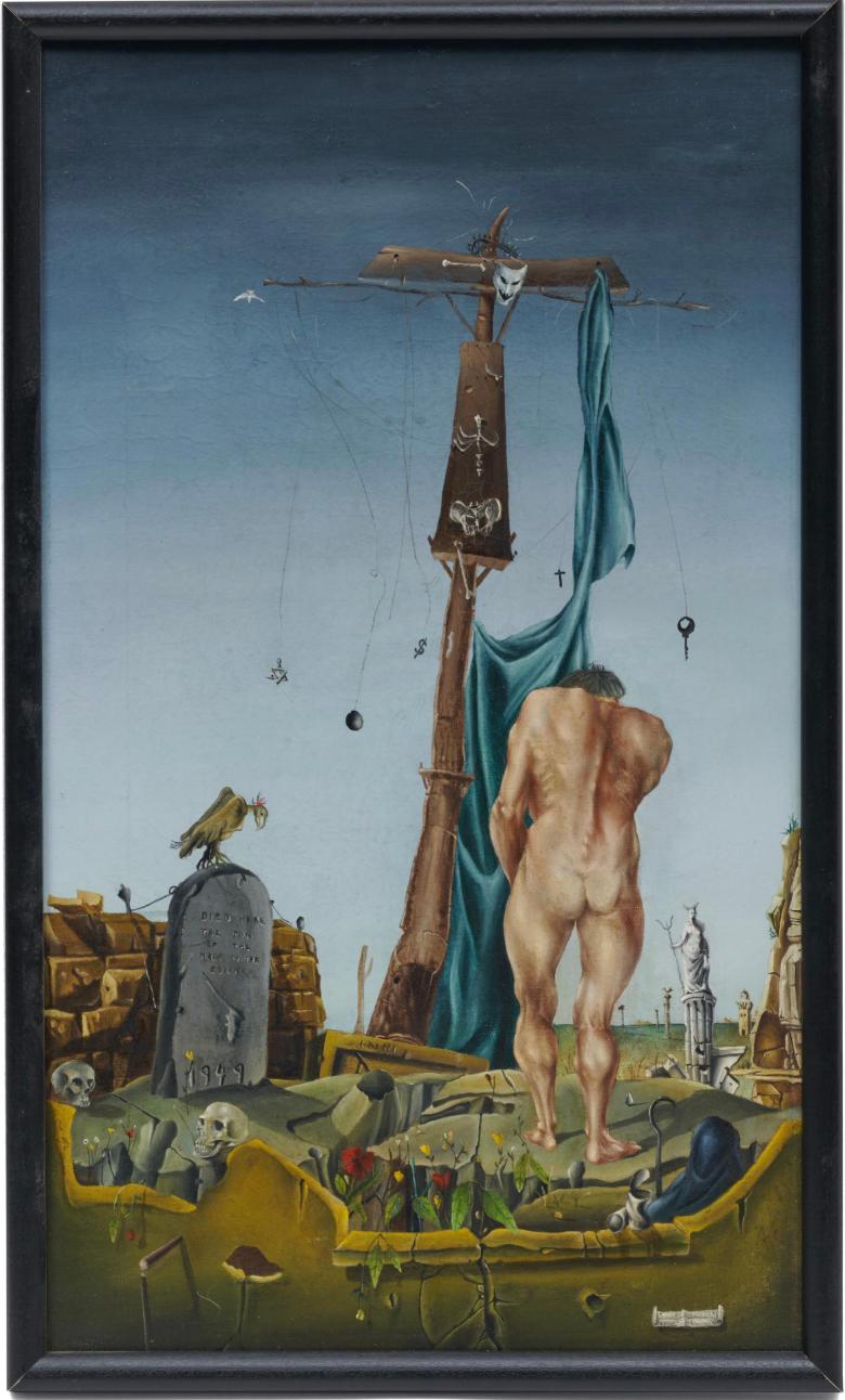 Symbolische Kreuzigung (Zeitgenössisch), Painting, von Jules Kirschenbaum