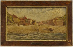 Vintage French Seascape, Oil on Board