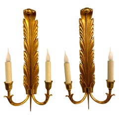 Jules Leleu Acanthes Sconces, 1947