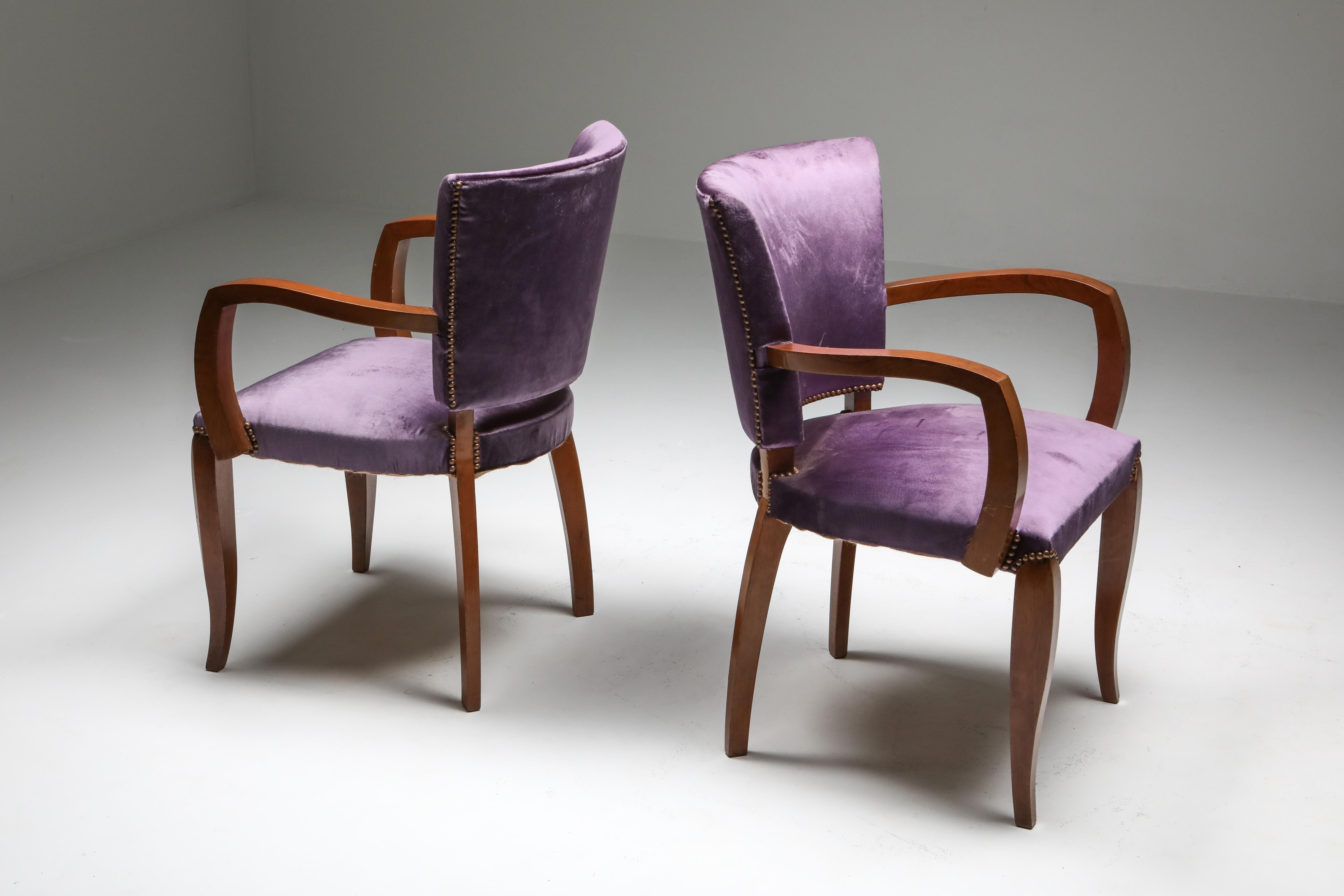 Jules Leleu Art Deco Armchairs In Excellent Condition In Antwerp, BE