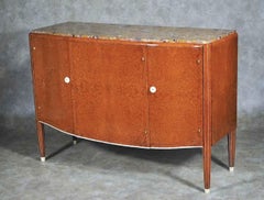 Jules Leleu Art Deco cabinet in amboyna with mahogany interior