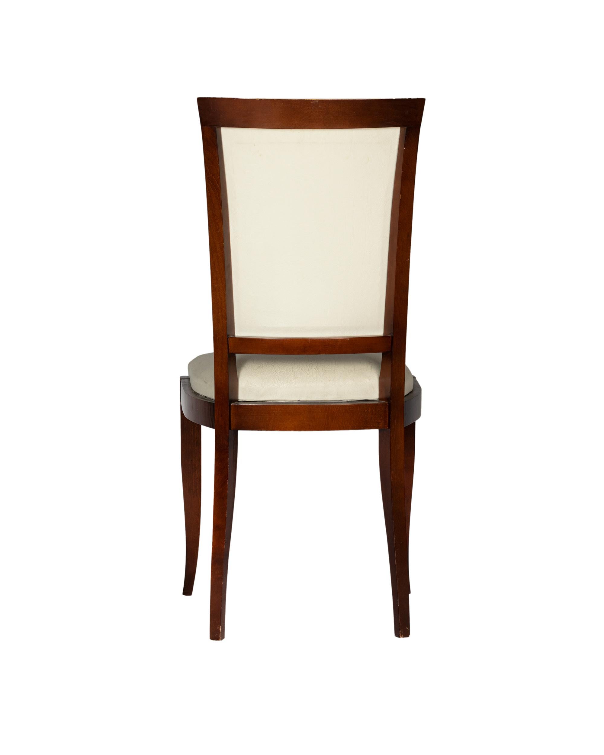 Jules Leleu Art Deco Dining Chairs Set, 20th Century In Good Condition For Sale In Lisbon, PT