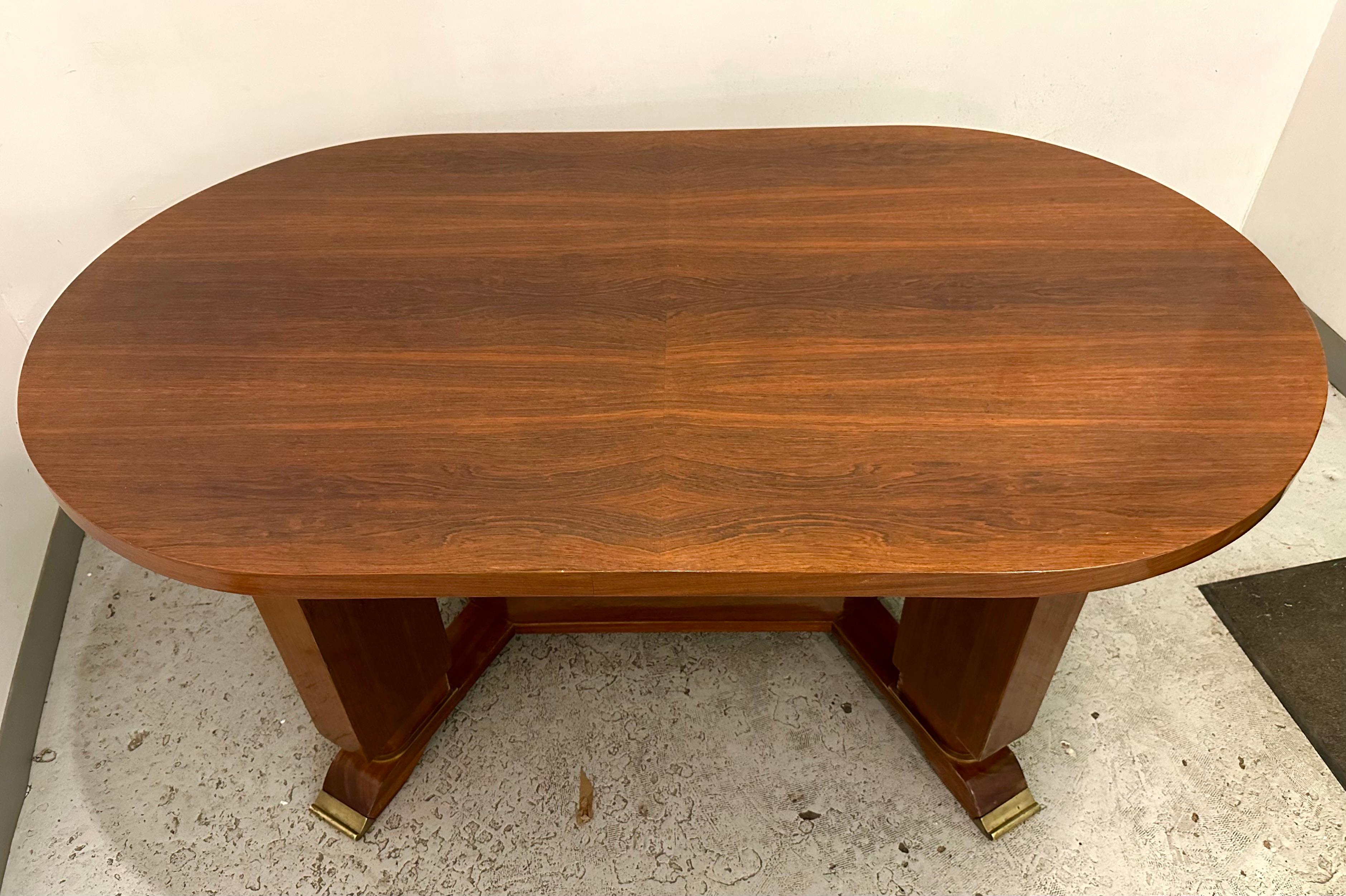 Jules Leleu, Art Deco Dining or Writing Table, Signed For Sale 5
