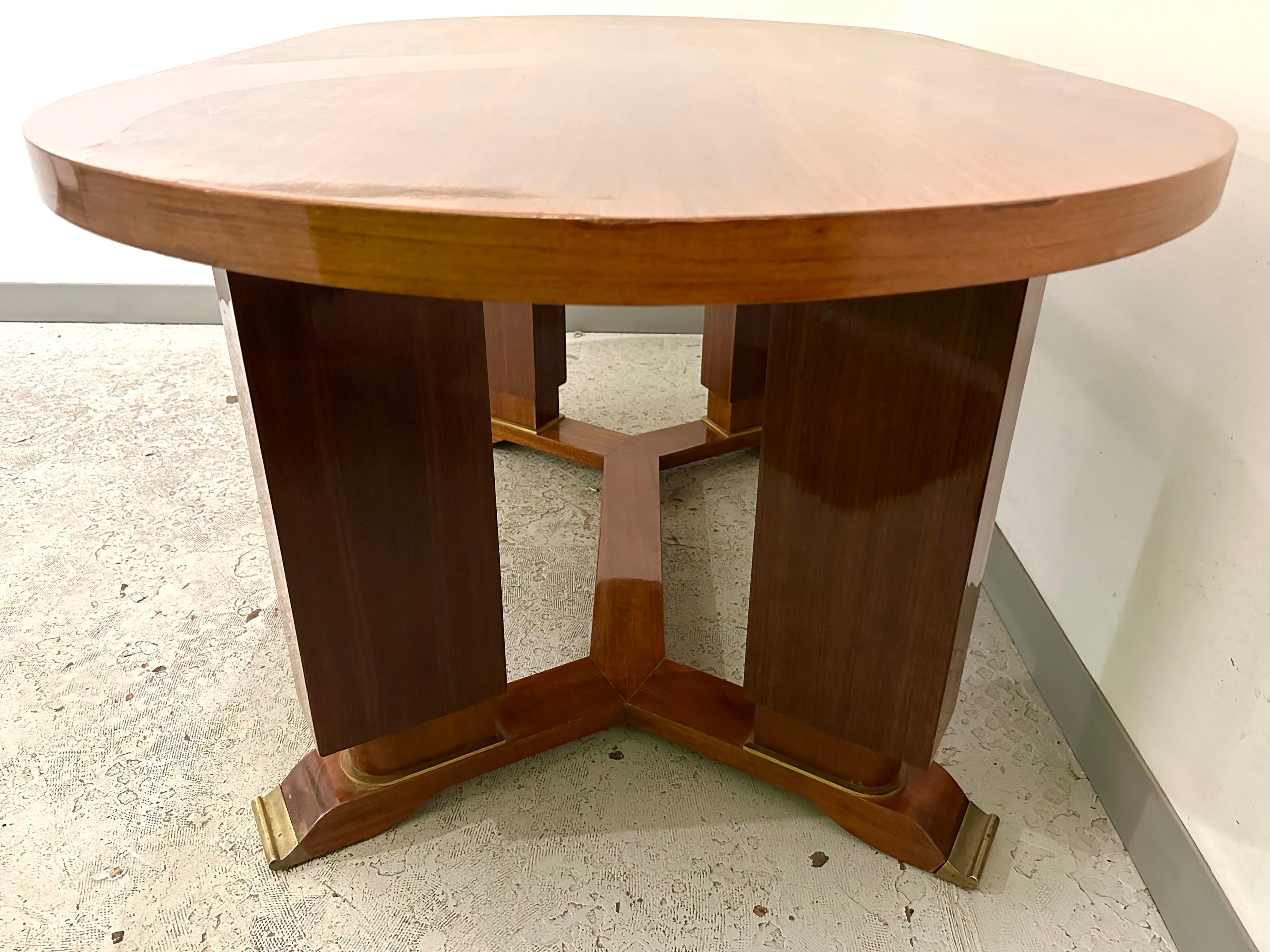 Jules Leleu, Art Deco Dining or Writing Table, Signed For Sale 1