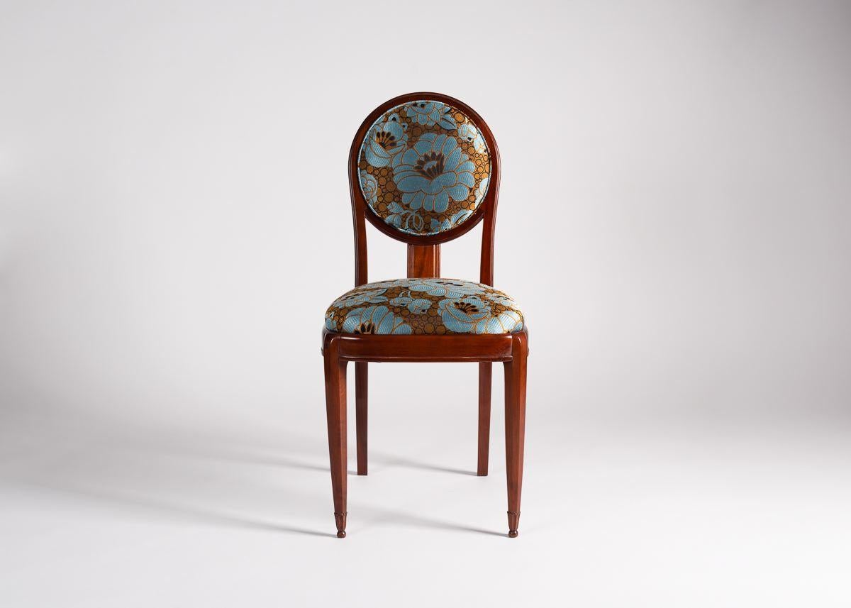 Art déco Jules Leleu, chaise d'appoint Art Déco, France, 1925 en vente