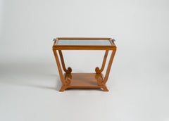 Jules Leleu, Art Déco, Tavolino a due piani con vassoio rimovibile, Francia