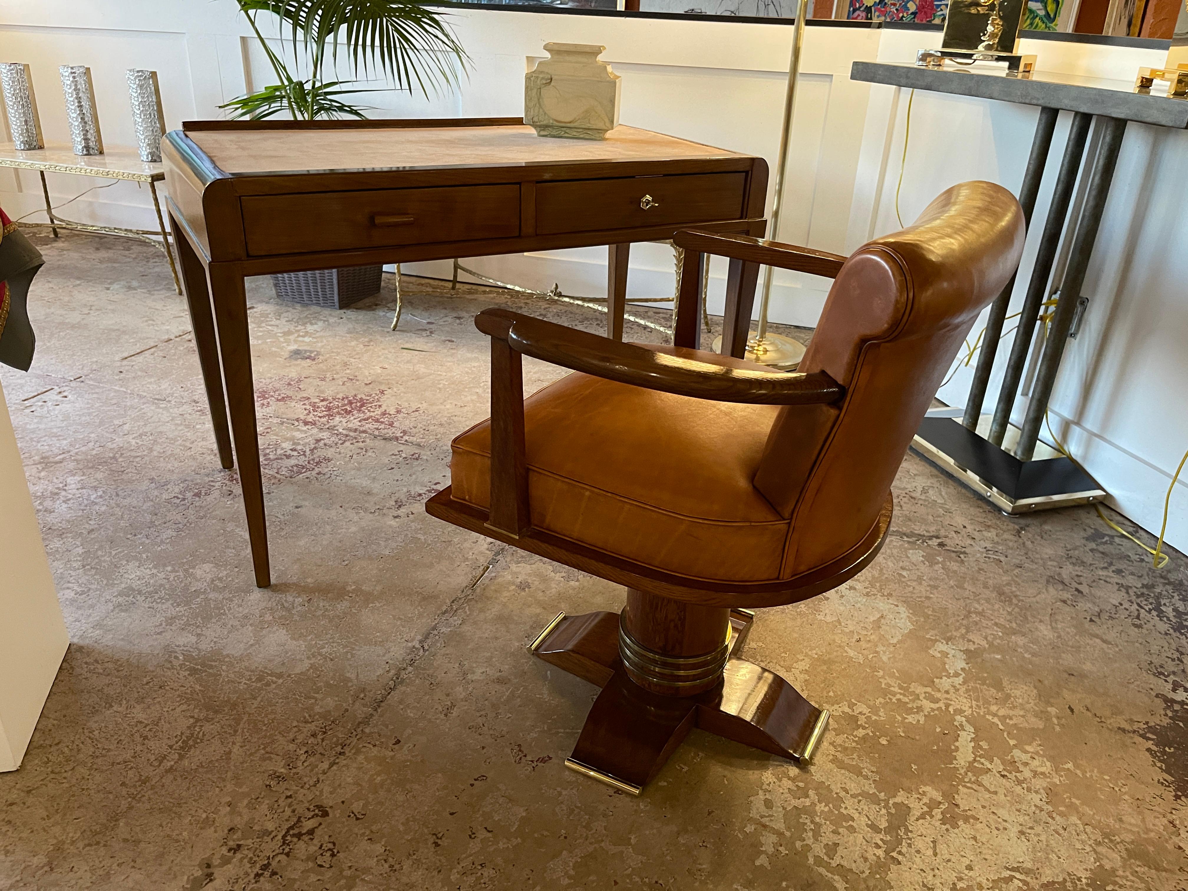 Jules Leleu desk chair (attributed to) France 1930 2