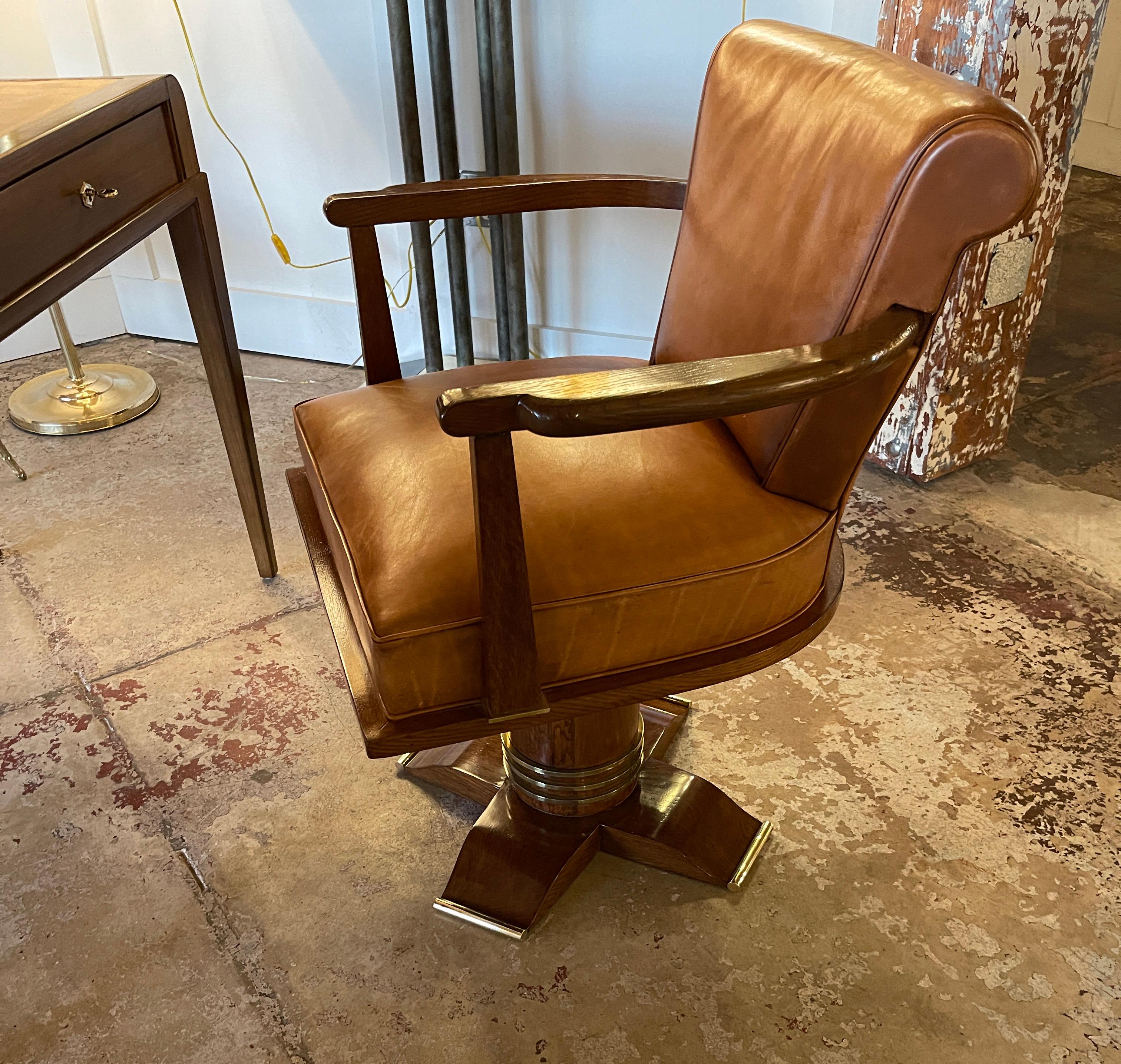 Jules Leleu desk chair (attributed to) France 1930 3
