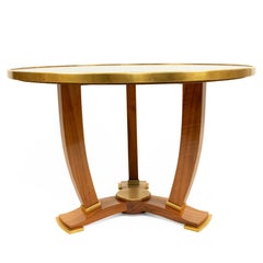 Jules Leleu Eglomise and Bronze Coffee Table