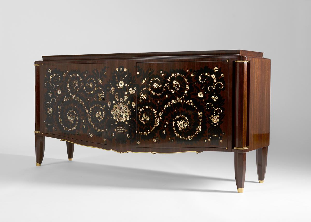 Jules Leleu, Feu d’Artifice, Fireworks Commode with Inlaid Front, France, 1938 2
