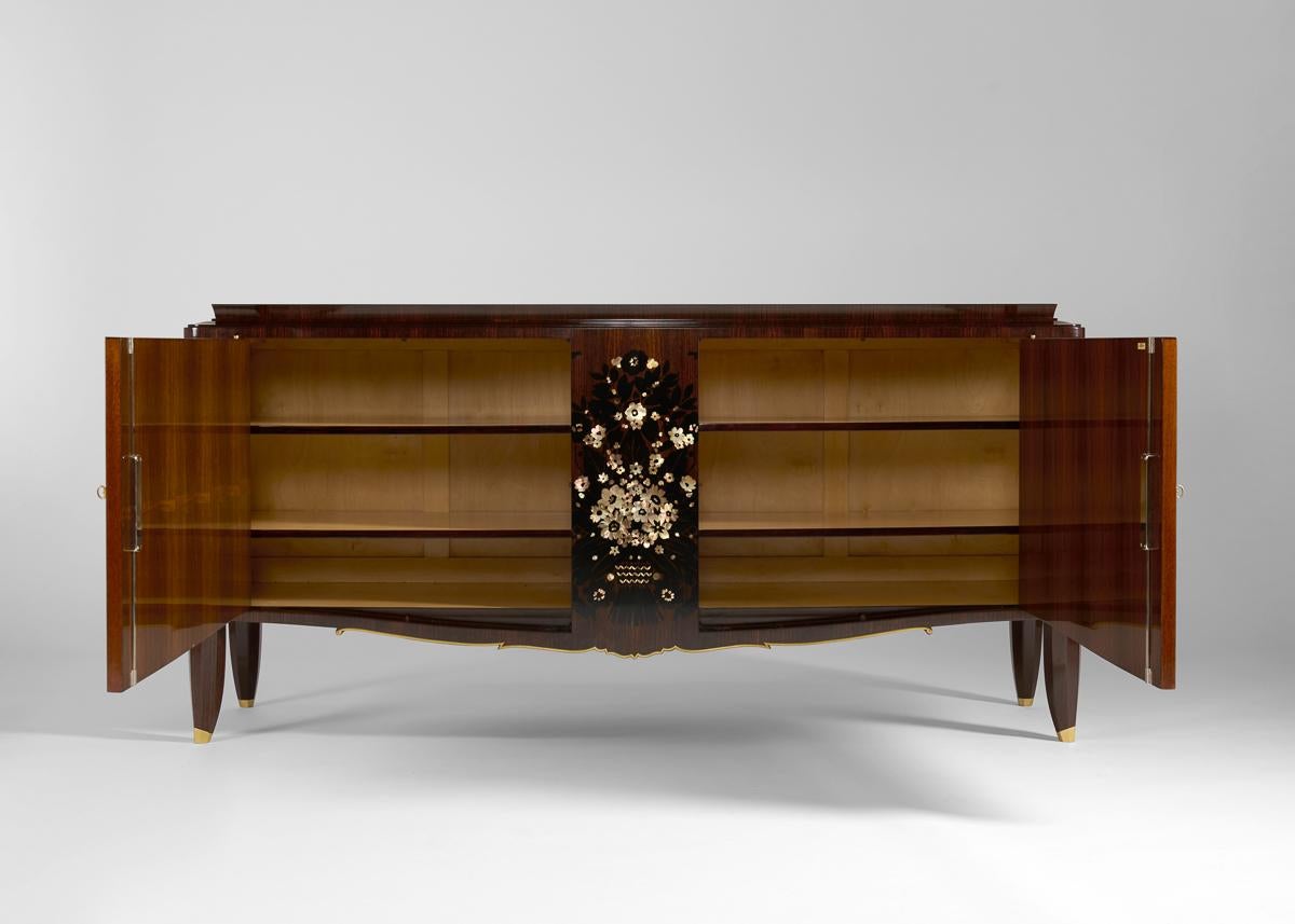 Jules Leleu, Feu d’Artifice, Fireworks Commode with Inlaid Front, France, 1938 In Good Condition In New York, NY
