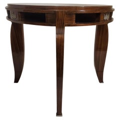 Jules Leleu French Art Deco Parquetry Inlaid End/ Card /Center/ Games Table