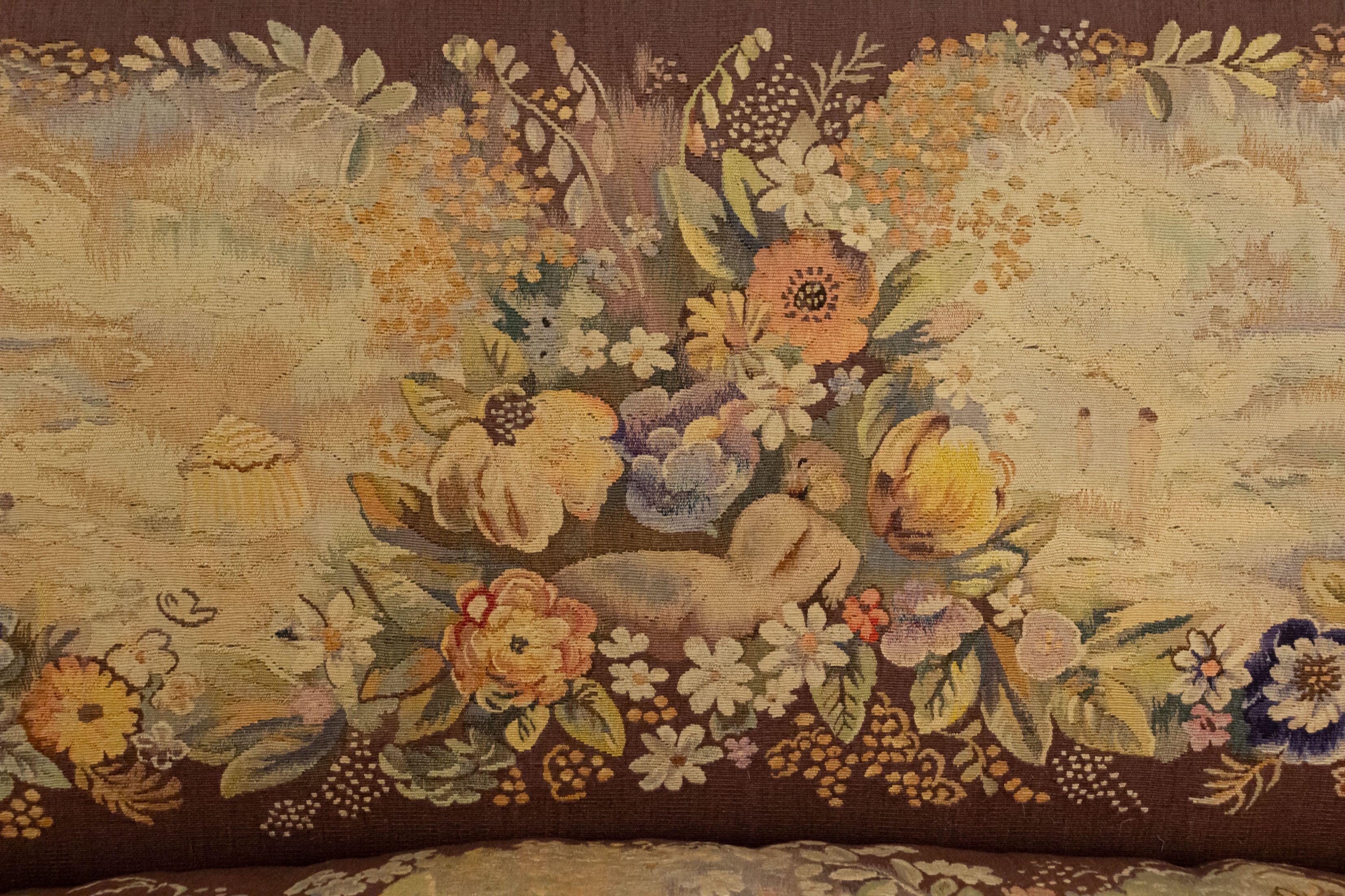 French Art Deco Tapestry Loveseat For Sale 10