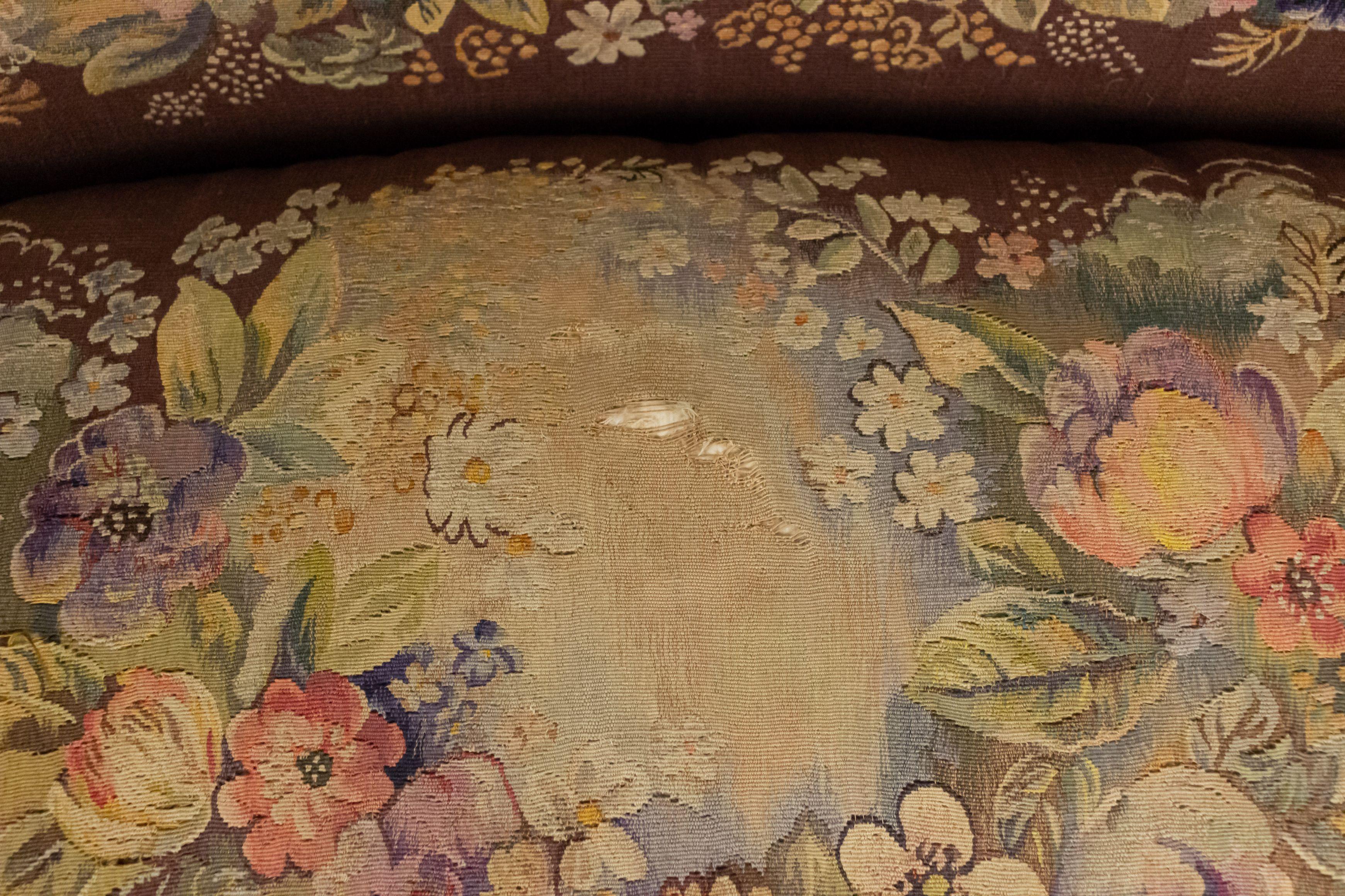 French Art Deco Tapestry Loveseat For Sale 12