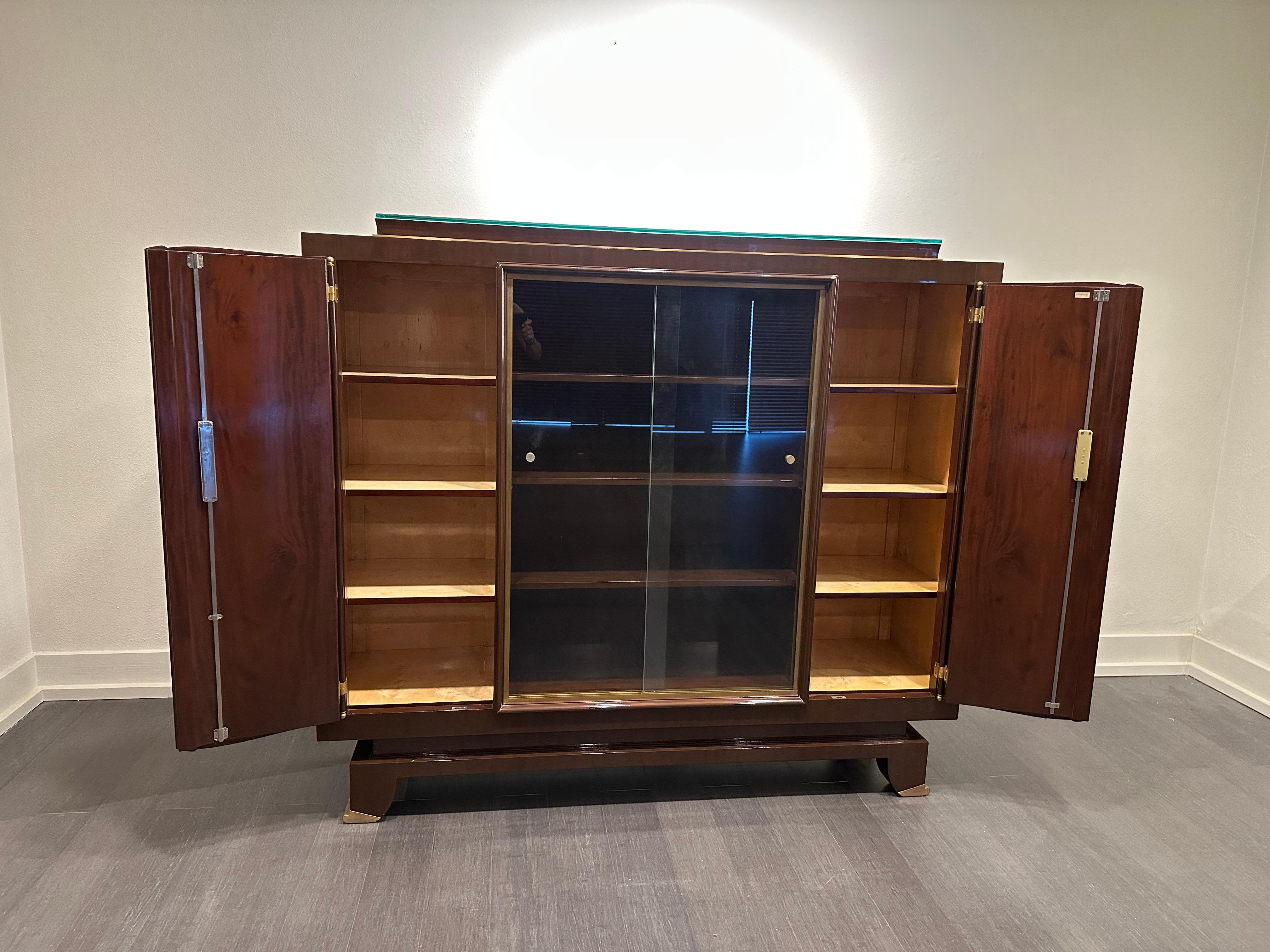 Laqué Vitrine Art Déco française Jules Leleu en vente