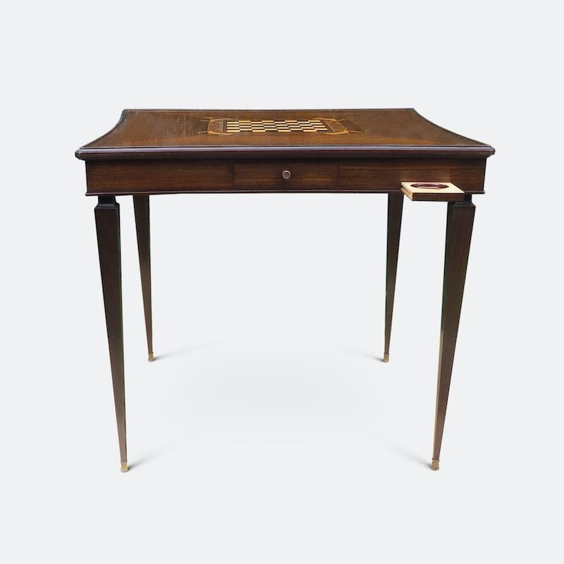 Inlay Jules Leleu Inlaid Card and Games Table