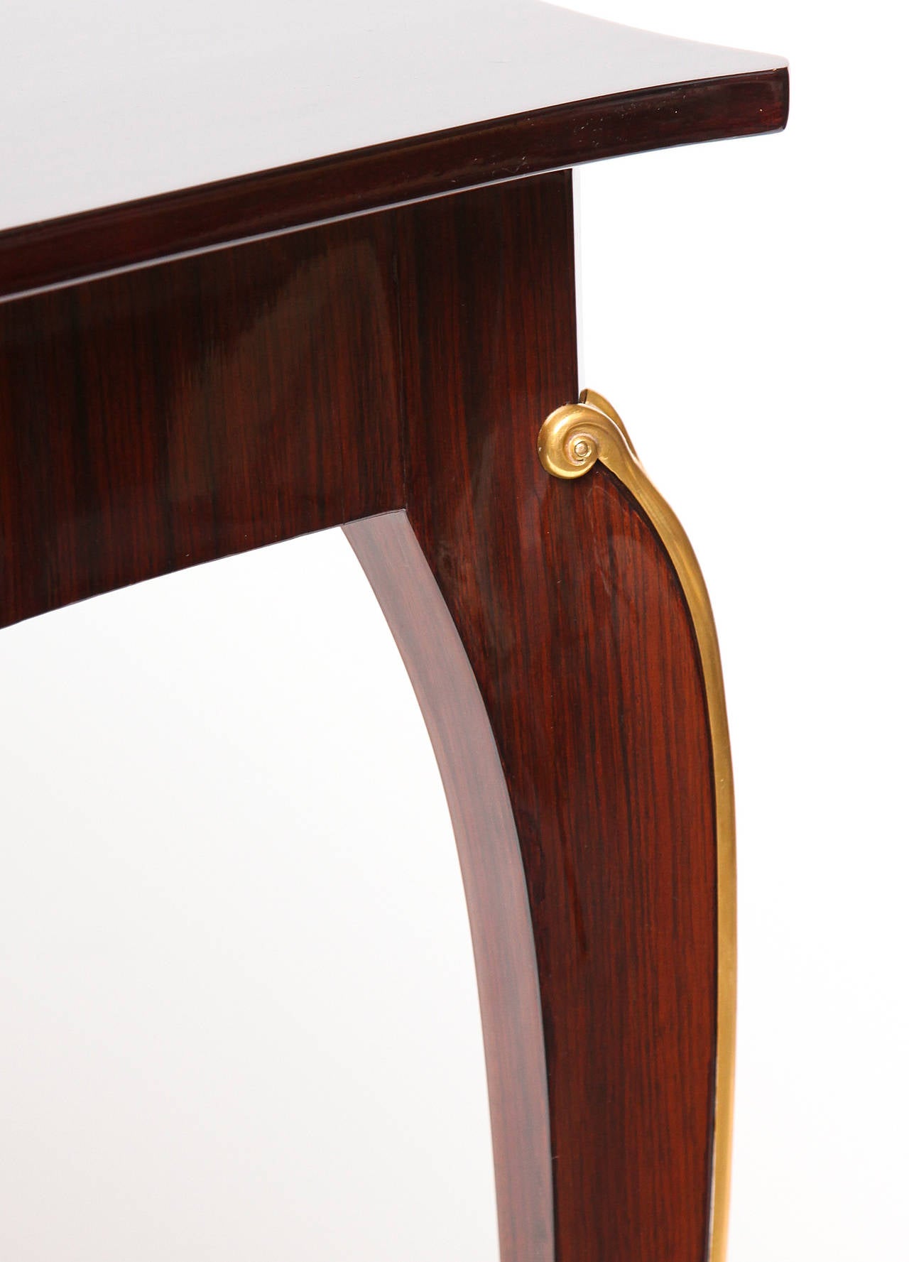 Art Deco Jules Leleu, Mahogany Writing Table, France, circa 1940