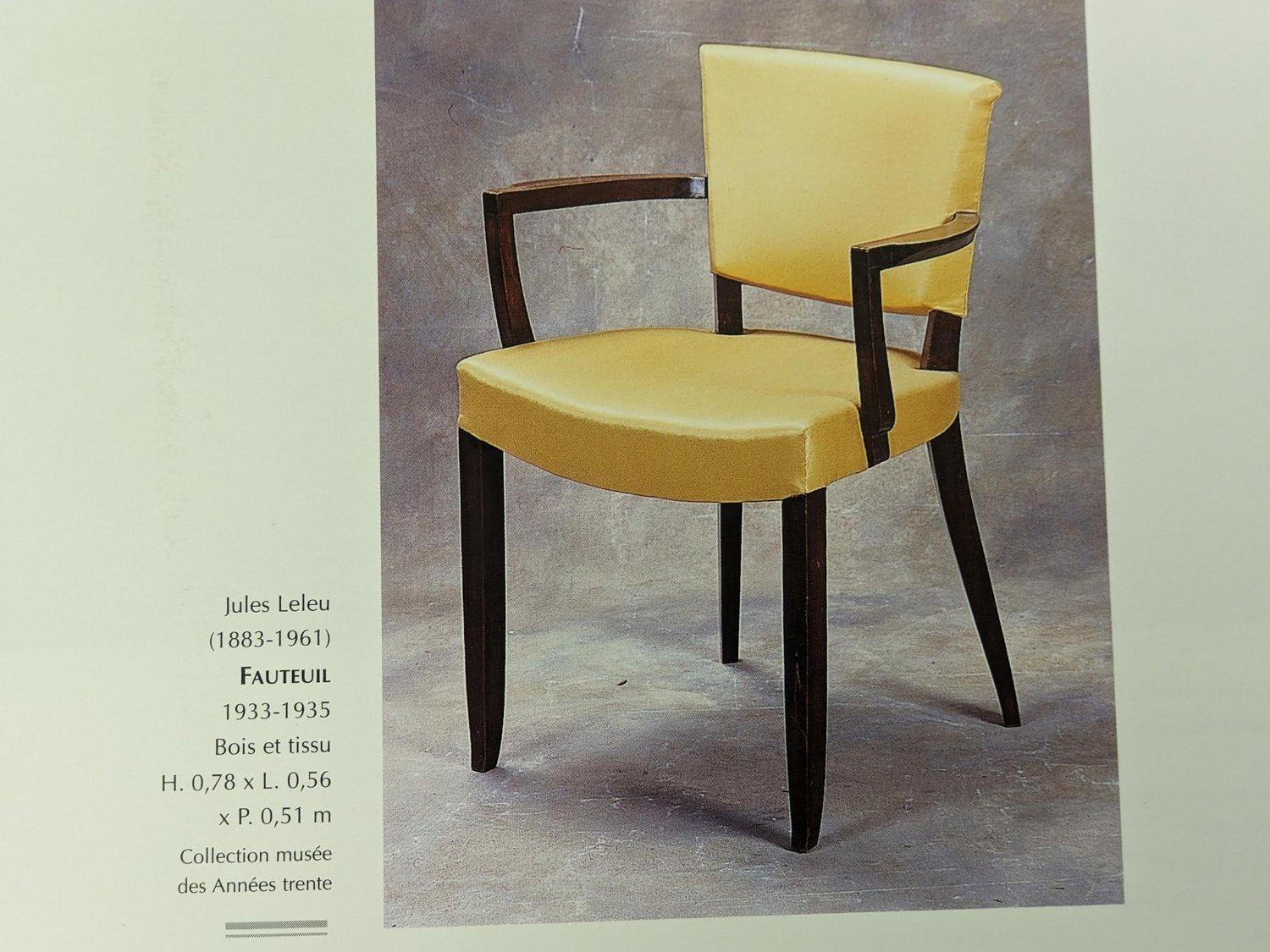Francese Coppia di poltrone Jules Leleu in vendita