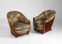 Jules Leleu, Pareja de sillones góndola, Francia, hacia 1929