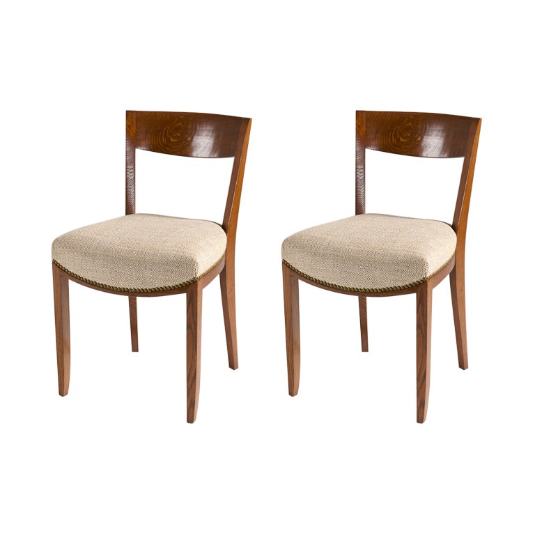 Jules Leleu, Paar Beistellstühle, Frankreich, um 1937 im Angebot