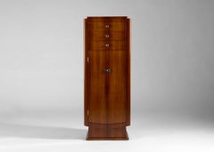 Jules Leleu, Pair of Tall Art Deco Cabinets, France, C. 1930