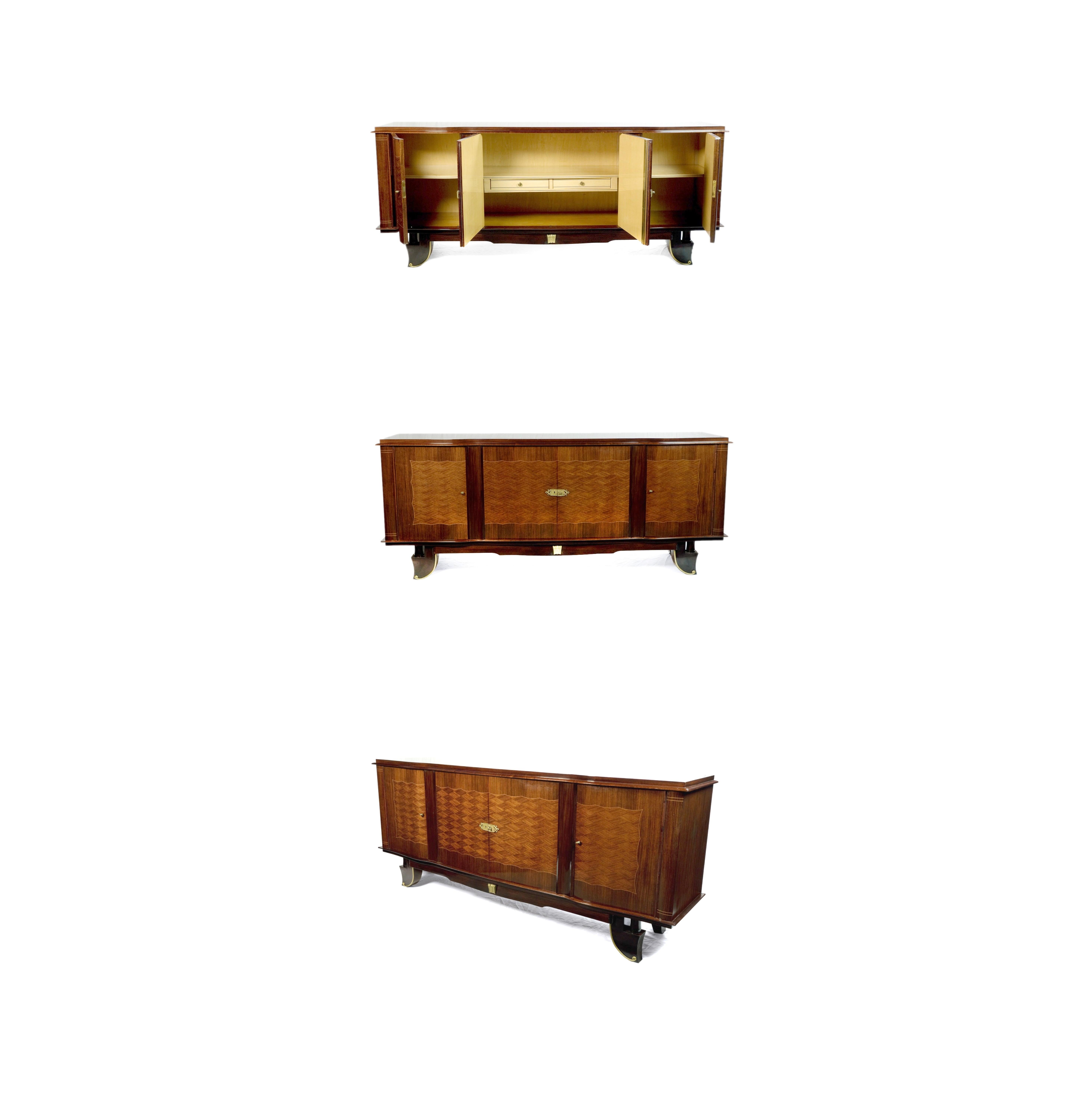 Jules Leleu Sideboard Art Deco 20th Century In Excellent Condition For Sale In Lisbon, PT