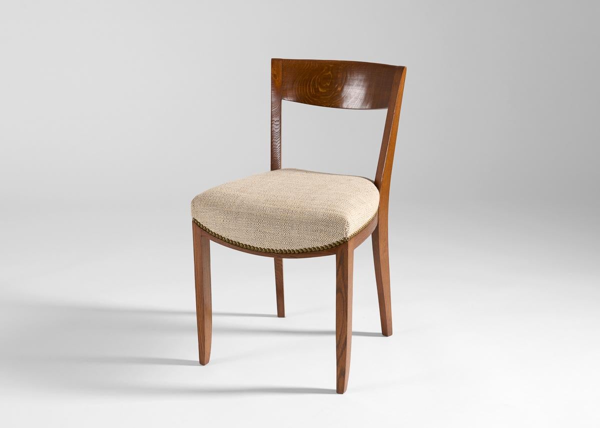 Art déco Jules Leleu, ensemble de six chaises d'appoint, France, vers 1937 en vente