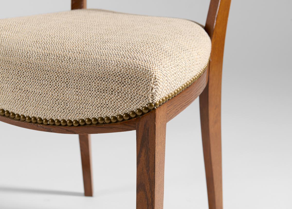 Français Jules Leleu, ensemble de six chaises d'appoint, France, vers 1937 en vente