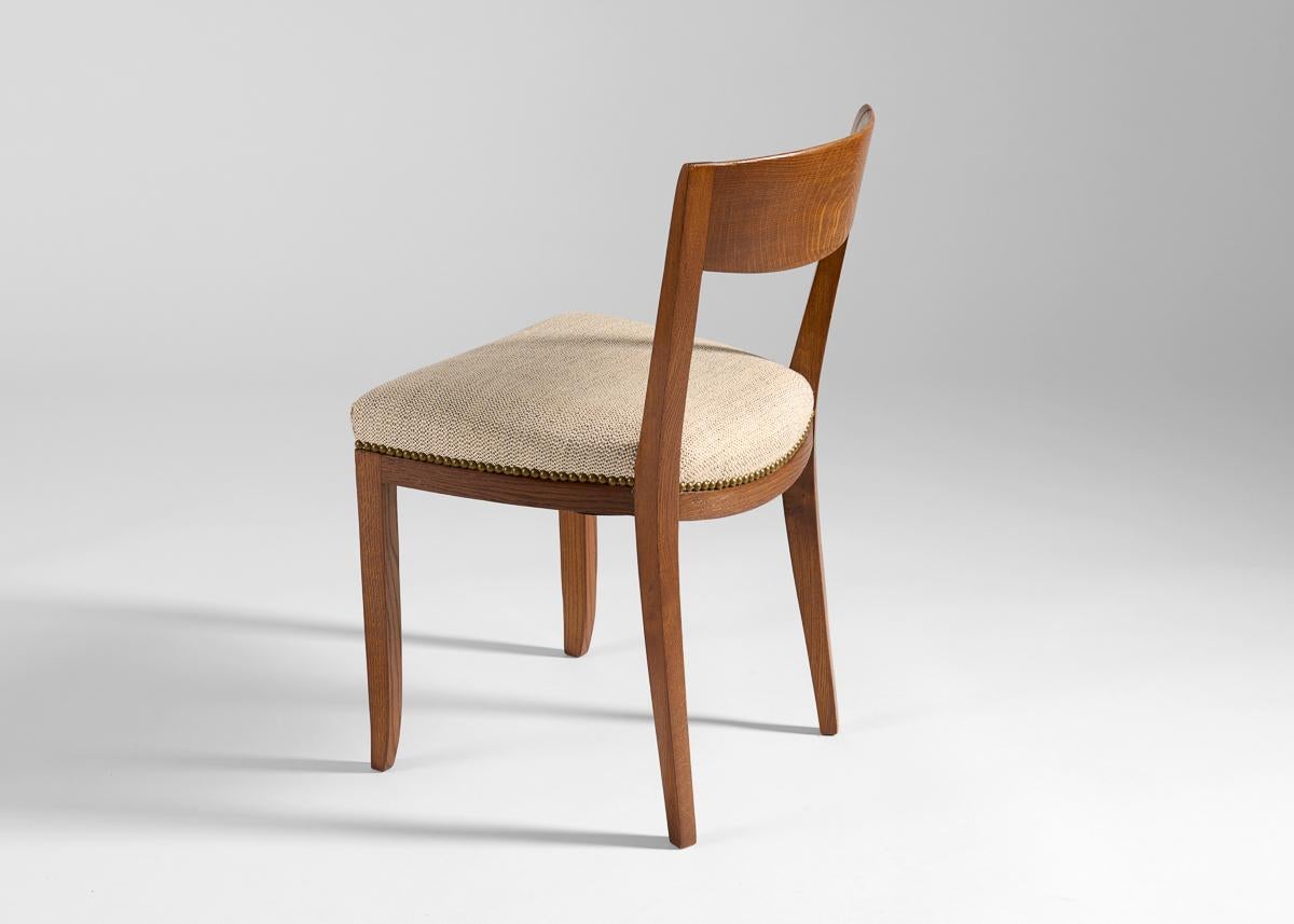 Poli Jules Leleu, ensemble de six chaises d'appoint, France, vers 1937 en vente