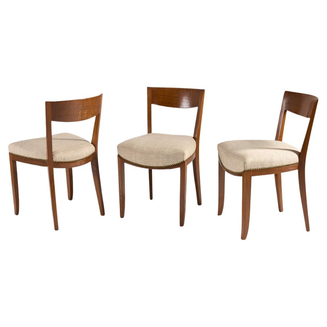 Jules Leleu, Set of Six Side Chairs, France, circa 1937
