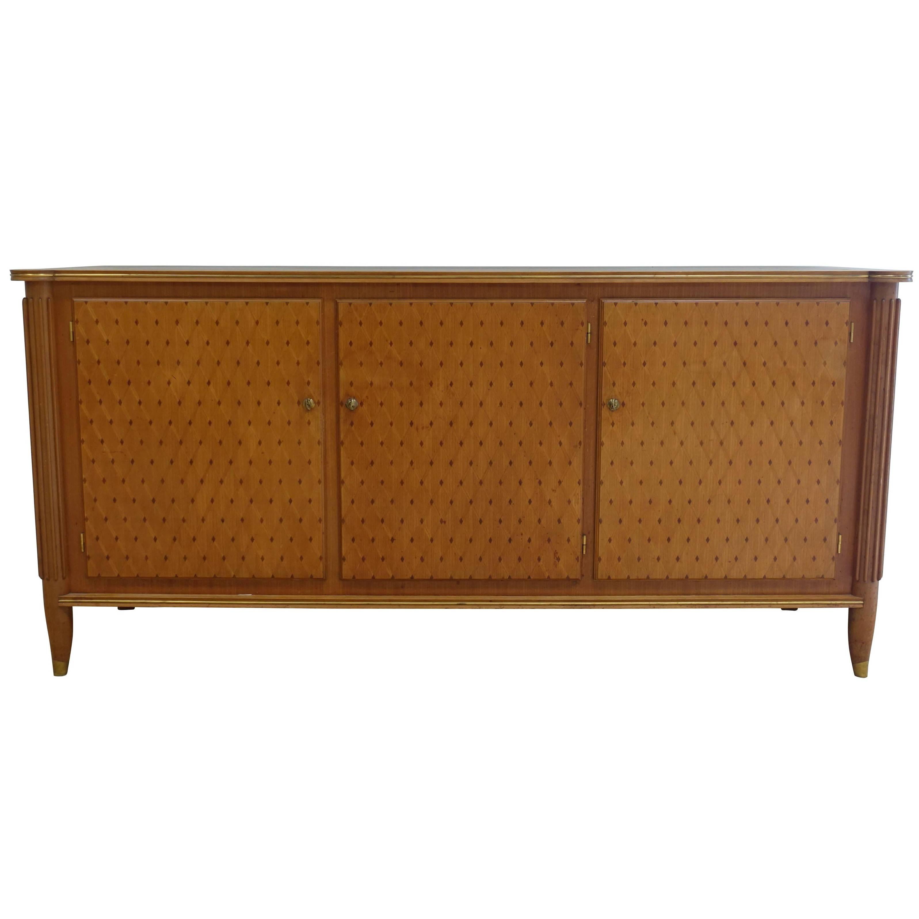 Jules Leleu Signed Credenza, France, 1950s